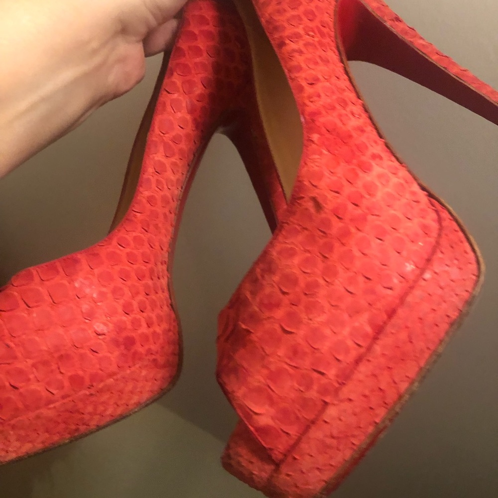 Red Python Louboutins - Picture 2 of 4